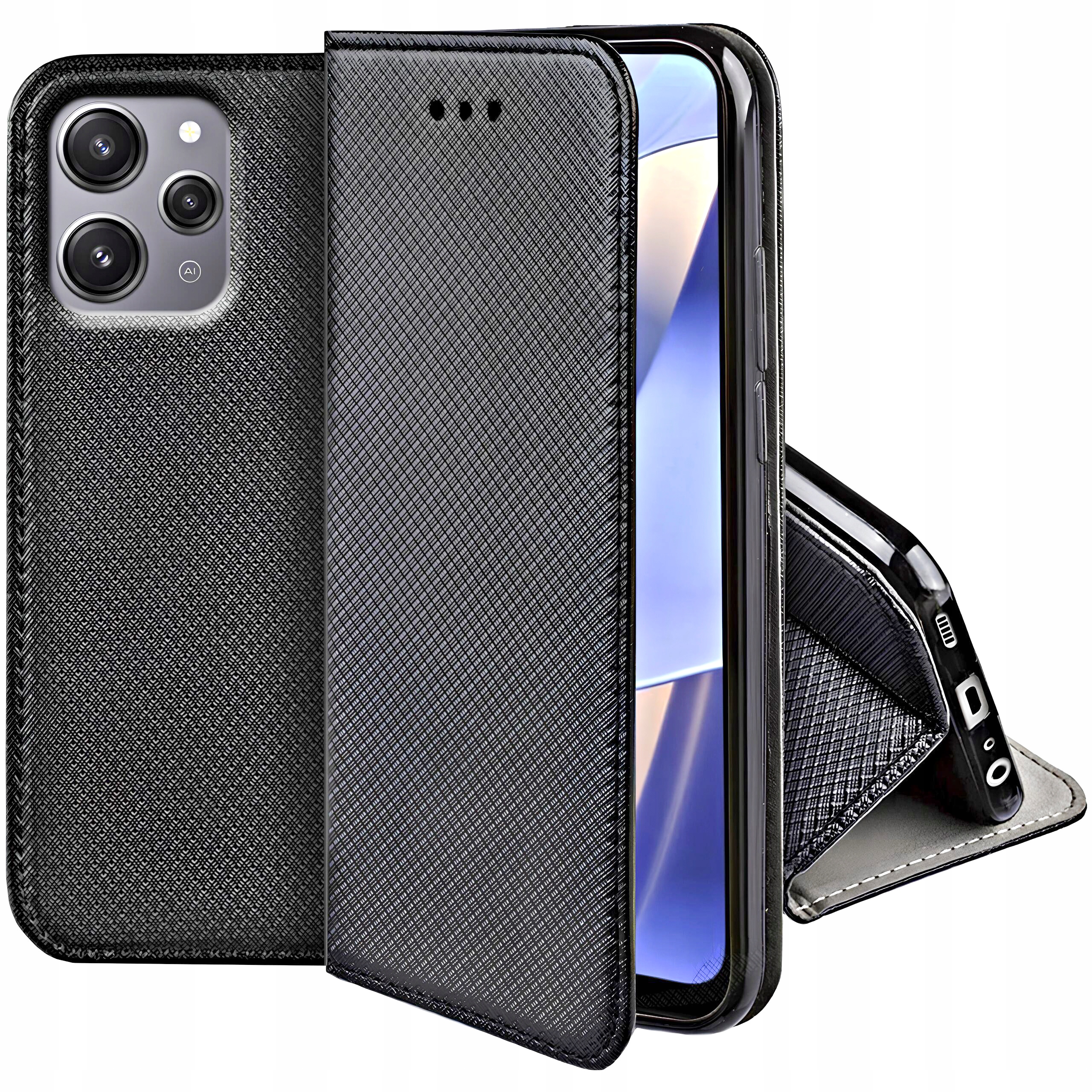 Etui do Xiaomi Redmi 12 SMART MAGNET CASE PORTFEL + SZKŁO