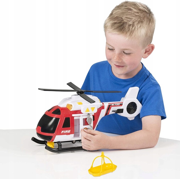 DUMEL HELIKOPTER SAMOLOT RATUNKOWY STRAŻACKI STRAŻ ŚWIATŁO DŹWIĘK 3+ 63921 Marka Dumel