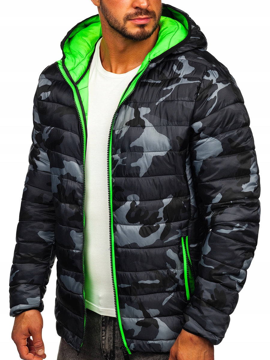 

Kurtka Przejściowa Czarno-zielona SM83 Denley_l