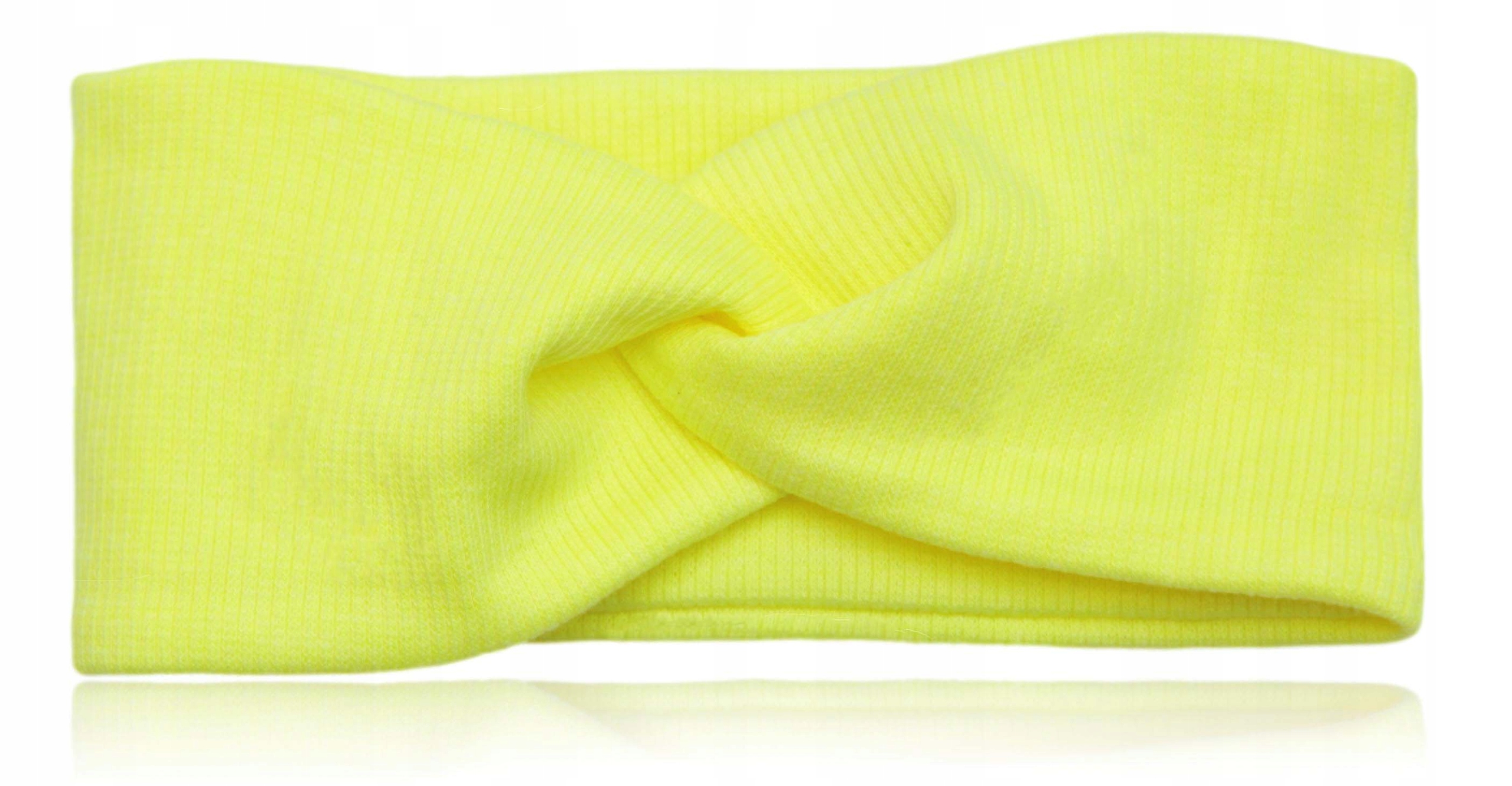 PRZEPLATANA BAWEŁNIANA OPASKA gładka TURBAN prążek