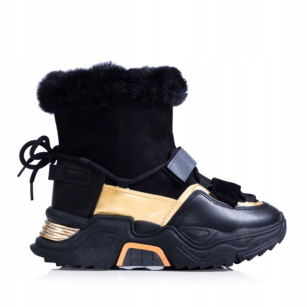 BUTY ZIMOWE obuwie Trapery na platformie OCIEPLANE zima grube futro suwak Marka inna
