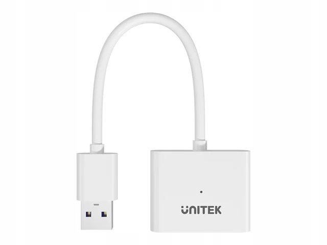 Unitek Y-9321 Czytnik kart Usb 3 0 microSD/SD biały
