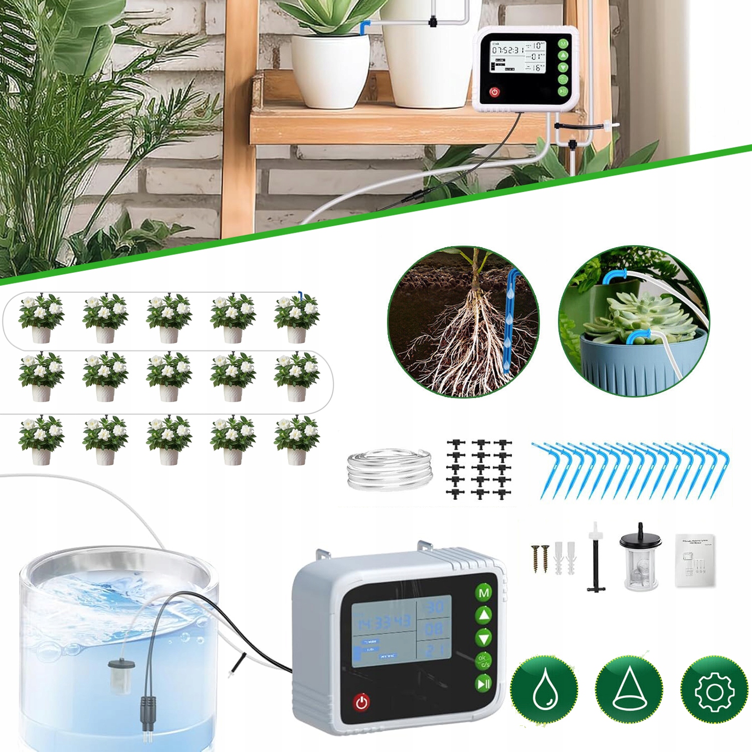 System Nawadniania, Automatyczny Komputer Nawadniający Do Ogrodu, Na Balkon