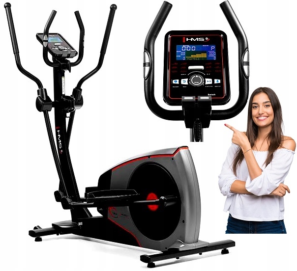 Trenażer Eliptyczny Hms Magnetyczny Domowy Fitness Aplikacja Bluetooth LCD