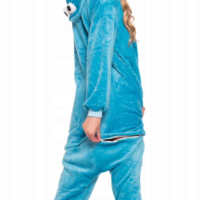 Dámské pyžamo Kigurumi Onesie Kostým Sezamová ulice Cookie Monster 145-155