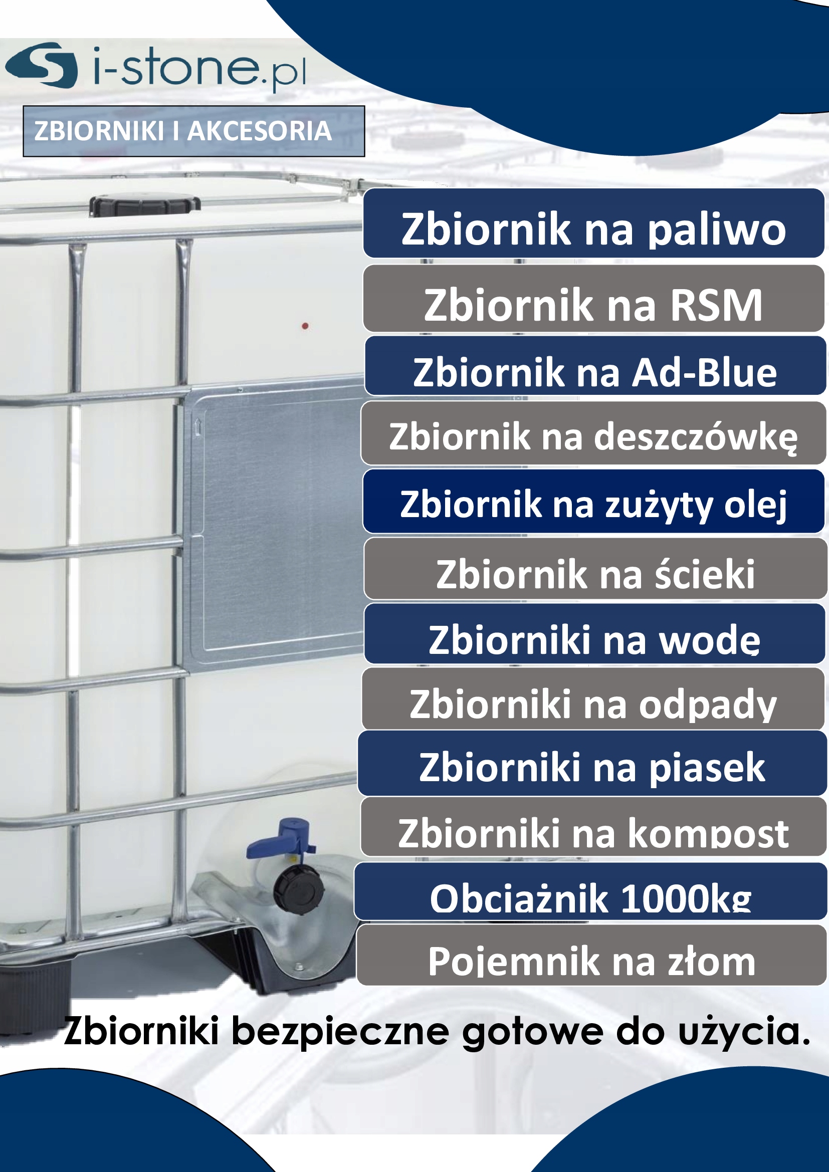 IBC zbiornik paletopojemnik mauzer 1000l moja woda Materiał plastik