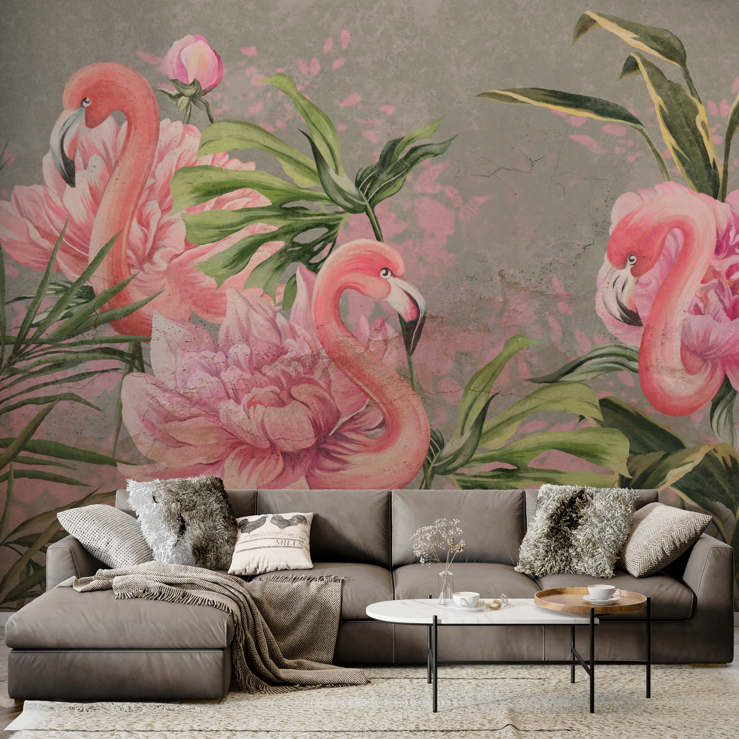 Fototapeta Plameňáci Jako Květiny 400x280flizelina230