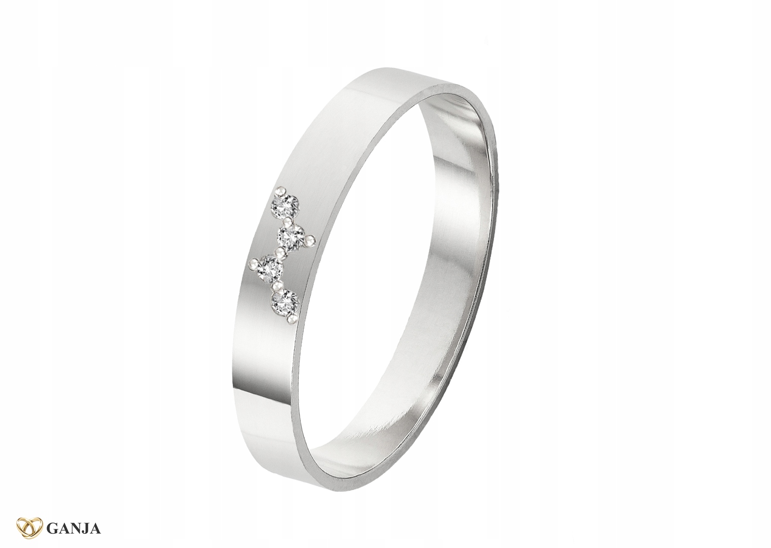 Jemný prstýnek AG925 s zirkony 4P012