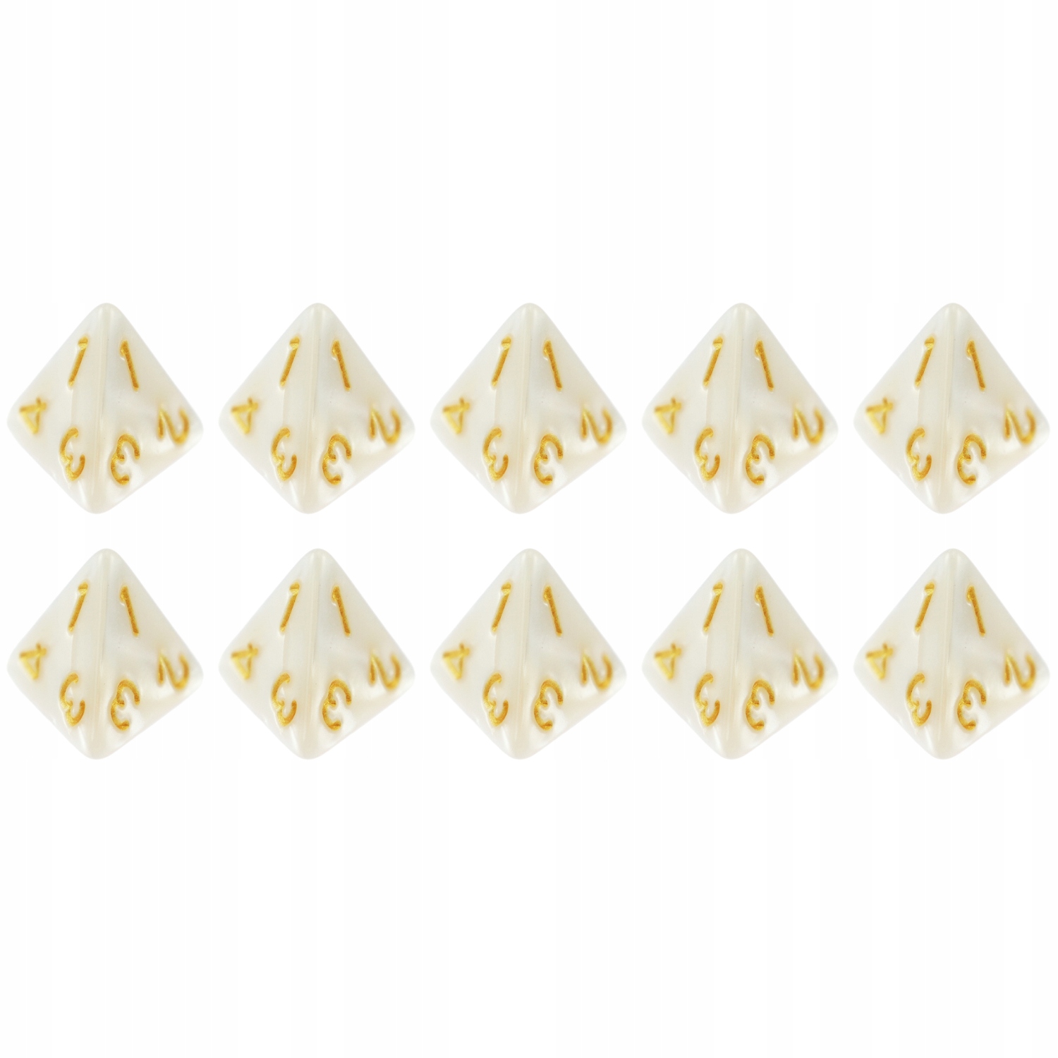 ZESTAW 10X KOŚĆ K4 RPG ŚNIEŻNA KRAINA