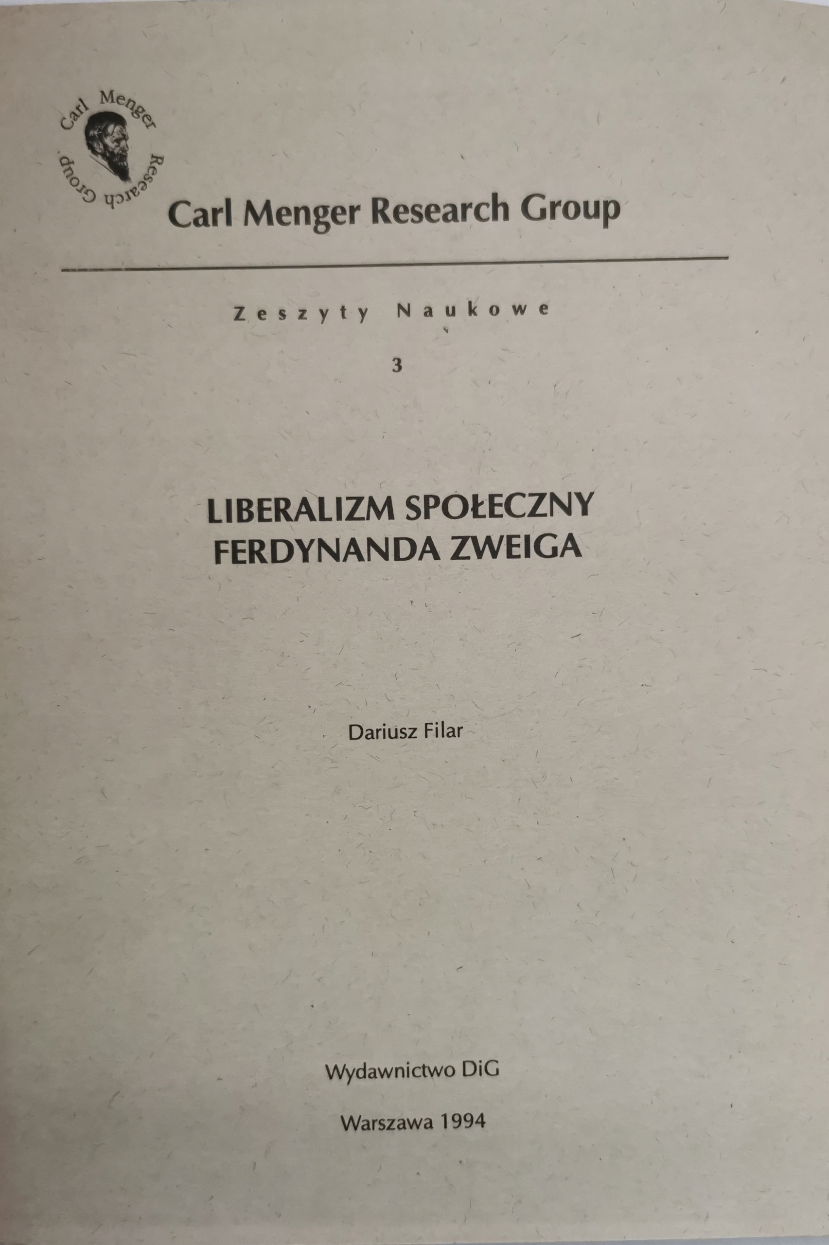 Liberalizm społeczny Ferdynanda Zweiga D. Filar