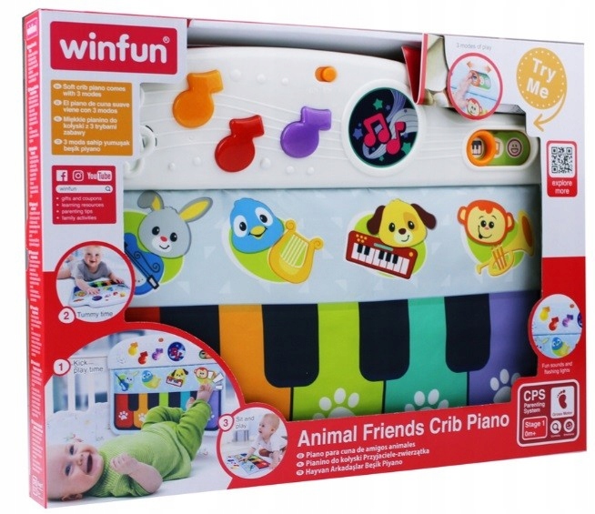 

Interaktywne Pianinko Na Ramę Łóżeczka Mata Winfun