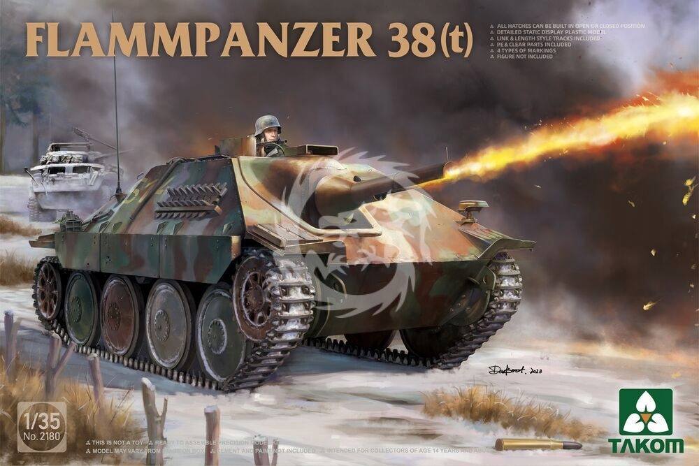 Flammpanzer 38(t) Takom TAK2180 v měřítku 1/35