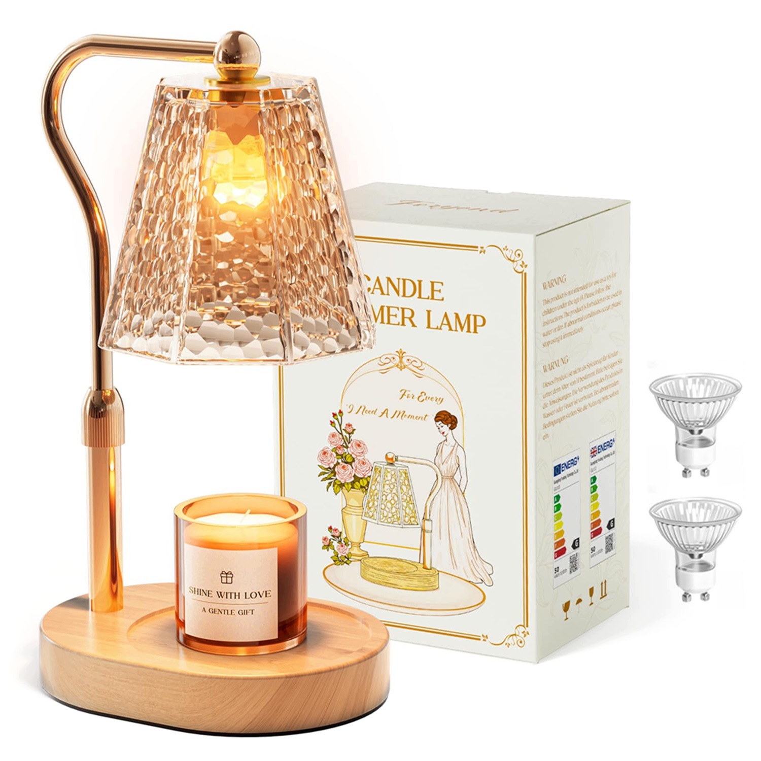 Lampa Ohřívač Voskových Vonných Svíček Elegantní S Časovačem