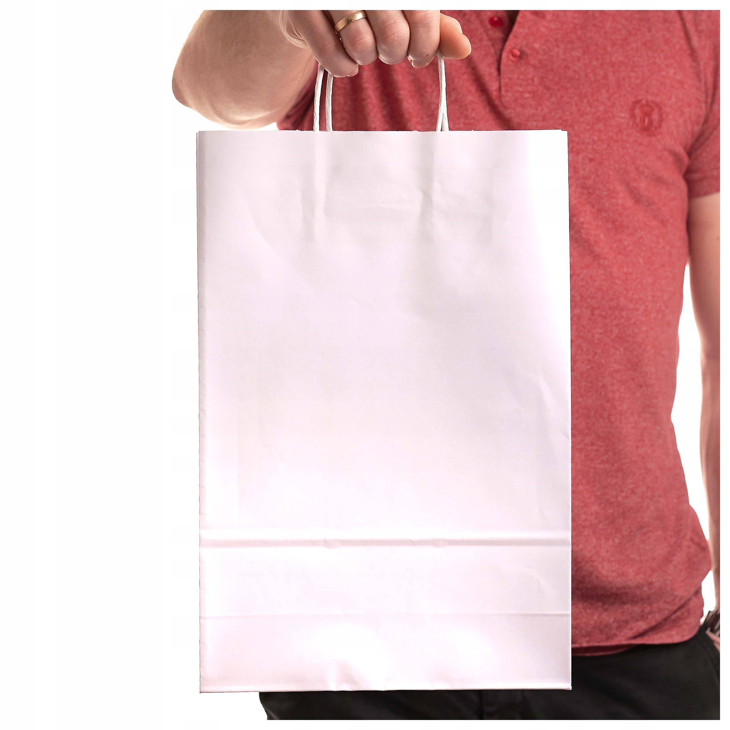 

Torba Papierowa Torebka Biała a4 na zakupy 50 szt