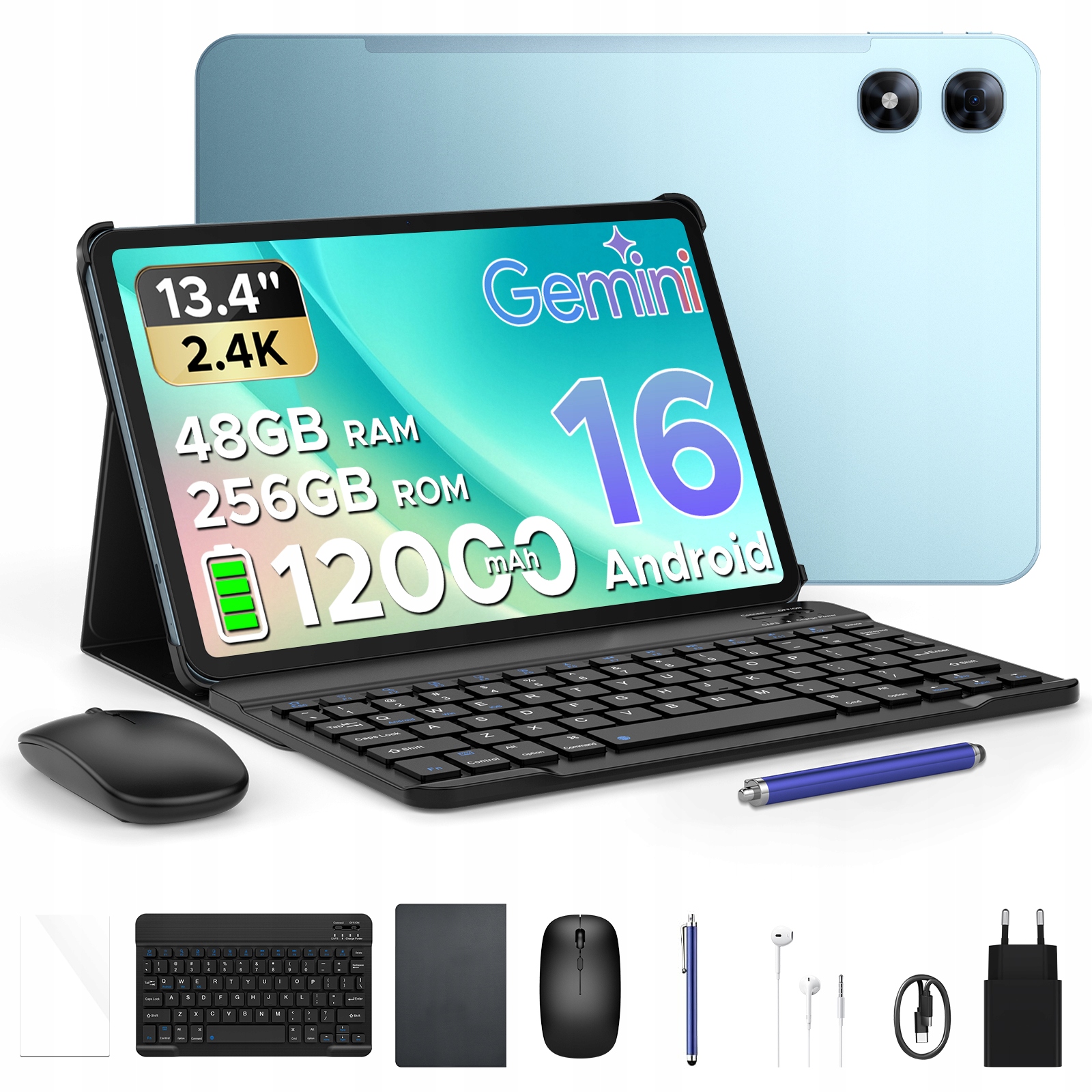 Tablet Pockam P13PRO 13,4" Android16 12/256GB 12000mAh 120Hz WiFi Gps 4GLTE