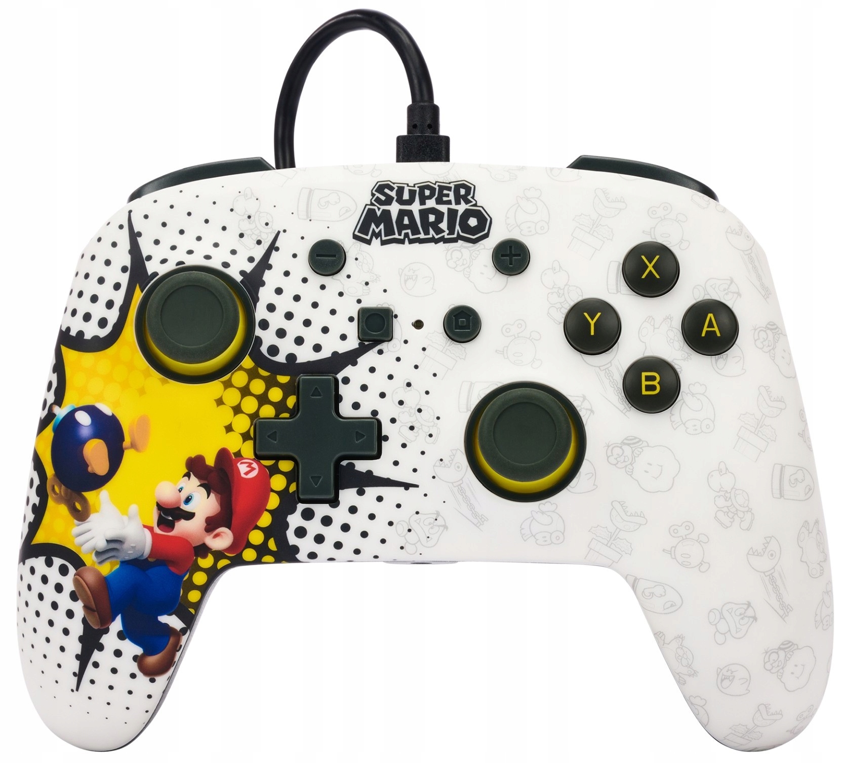 PowerA Switch Drátový ovladač Mario Bob-omb Blast