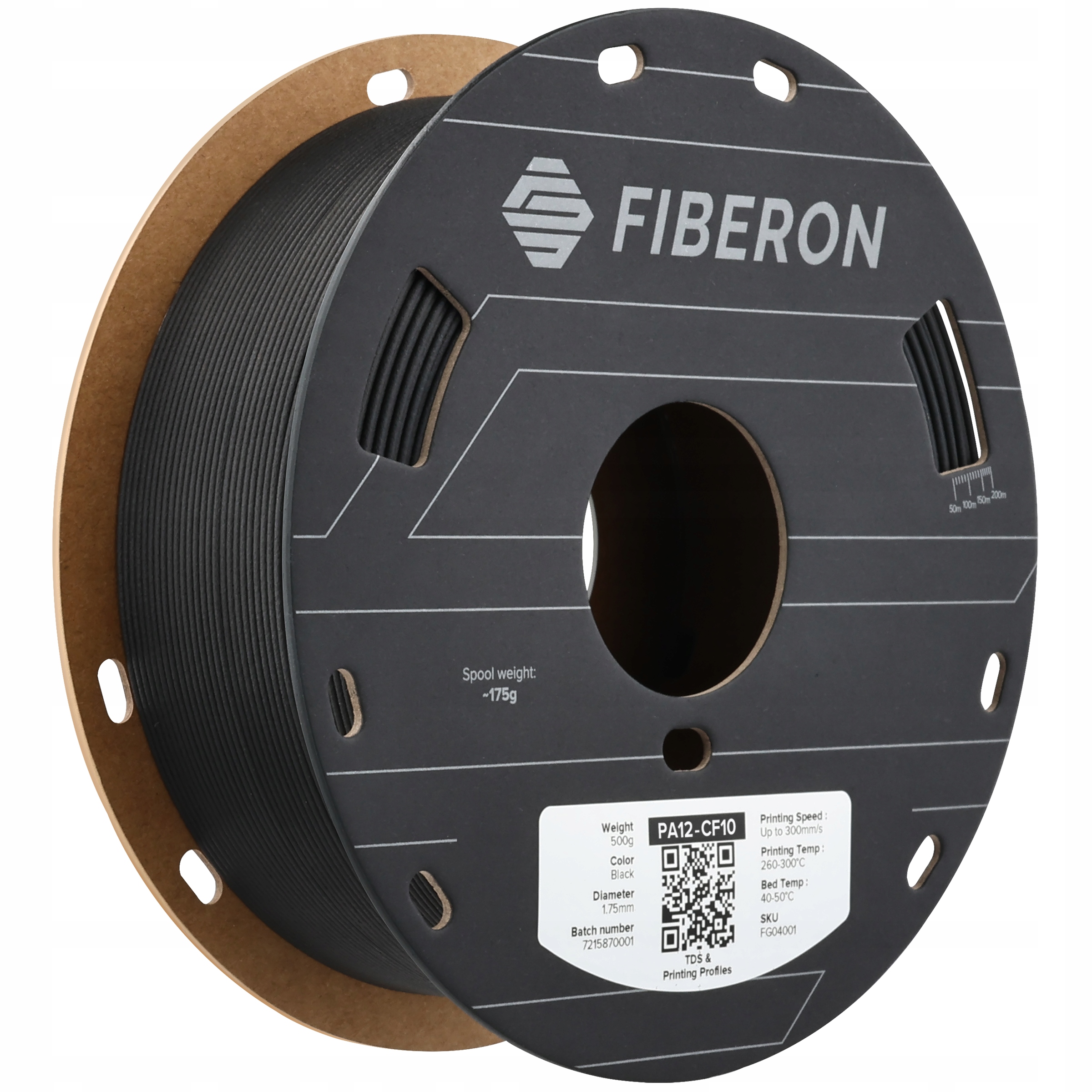 Polymaker Fiberon PA12-CF10 Black 1.75mm 500g