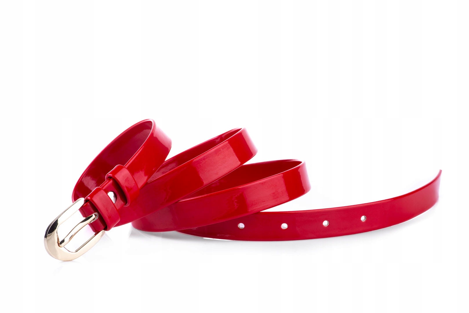 

Pasek damski klasyczny czerwony lakier 2 cm