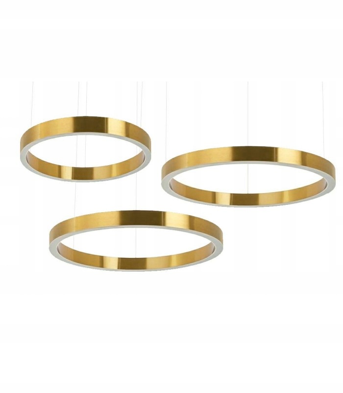Lampa wisząca Ring 60 80 80 złota na jednej podsufitce