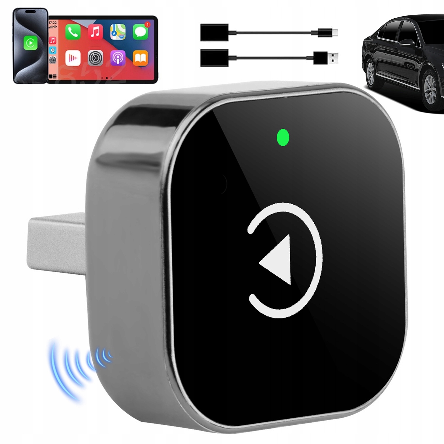 2V1 Bezdrátový Carplay Android Auto Adaptér Usb Dongle Smart Mini Box Pnp
