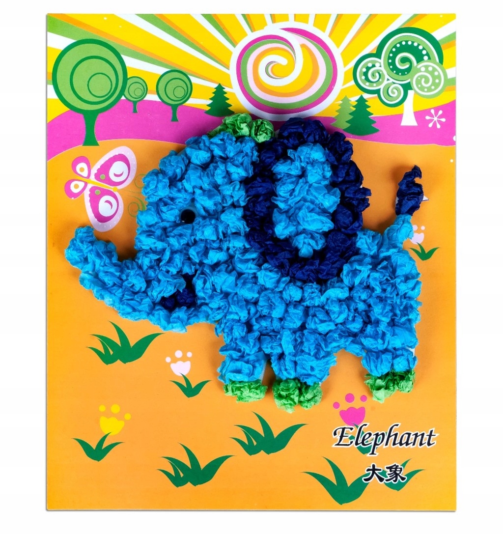 MOZAIKA WYKLEJANKA Z BIBUŁY DLA DZIECI INTEGRACJA SENSORYCZNA FANDY 6SZT. Stan opakowania oryginalne