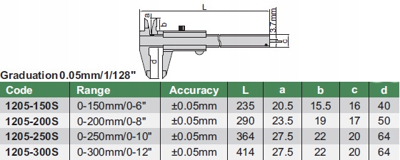 Suwmiarka analogowa 200 mm - Insize EAN (GTIN) 6928640300998