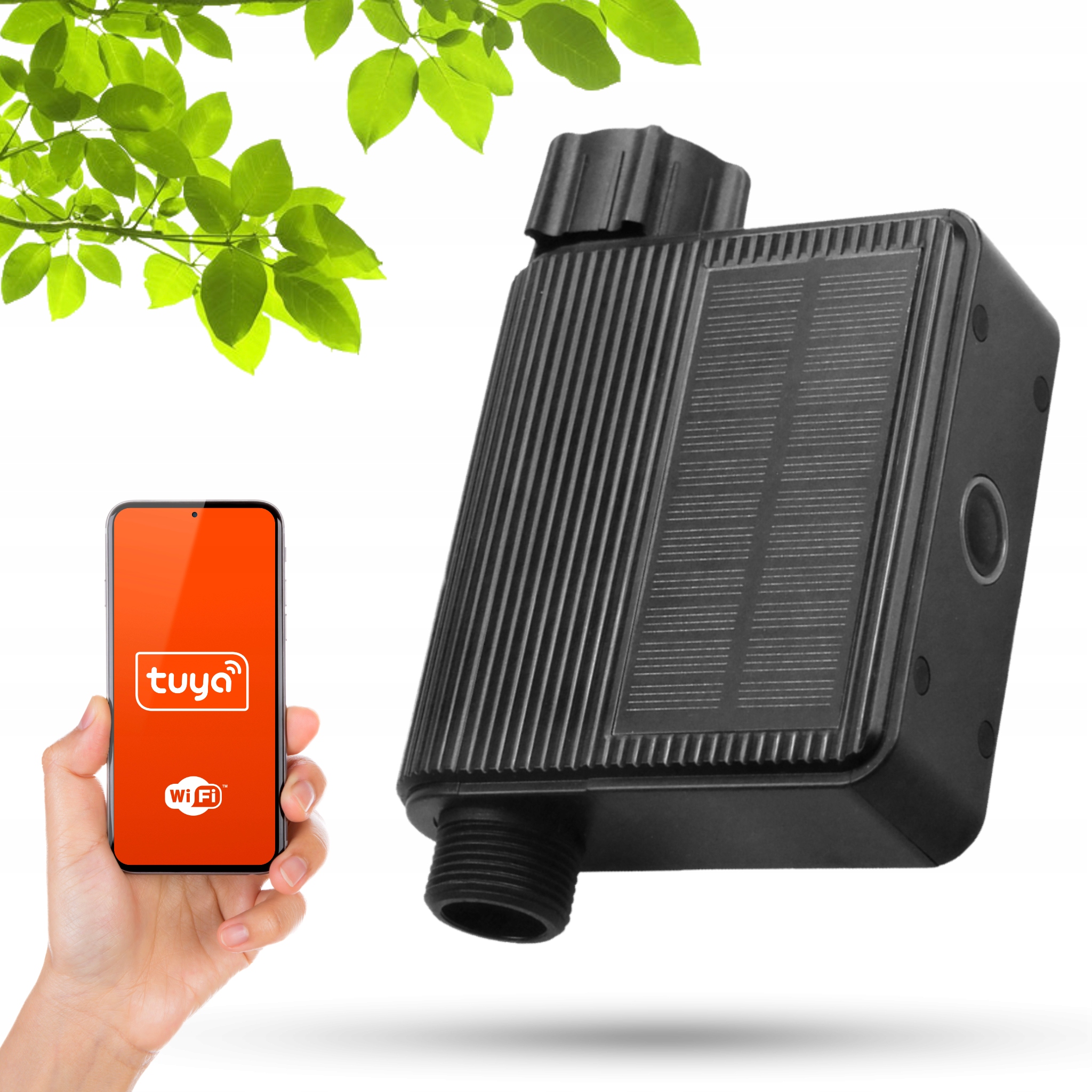 Zahradní vodní ventil se solárním panelem Automatické zavlažování WiFi Tuya