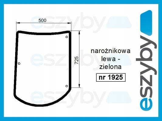 sklo Claas Renault Arion rohové levé