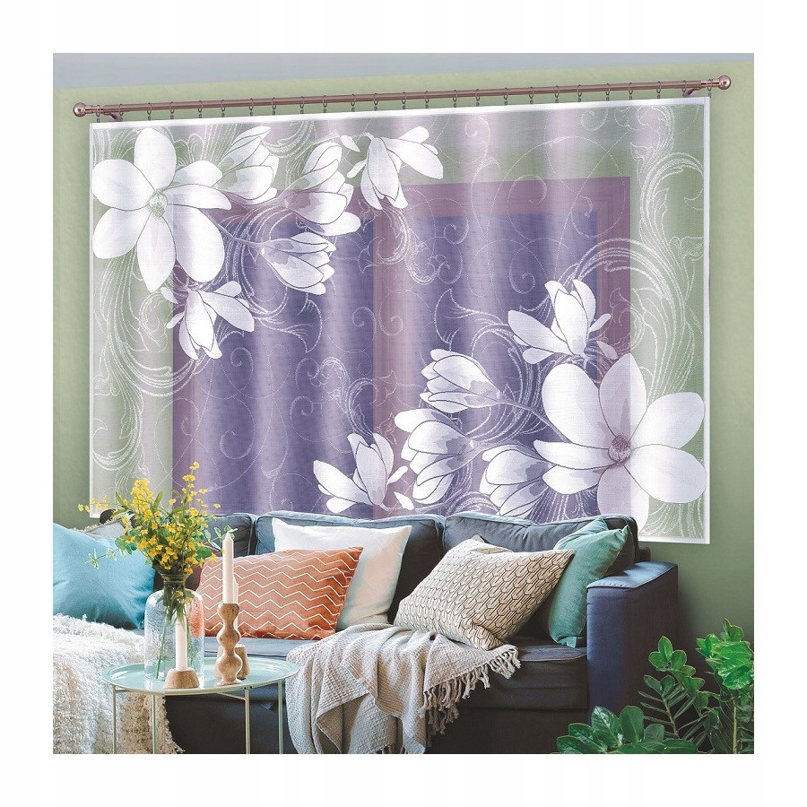 

Firanka gotowa Vice Versa Magnolia kwiaty 160x230