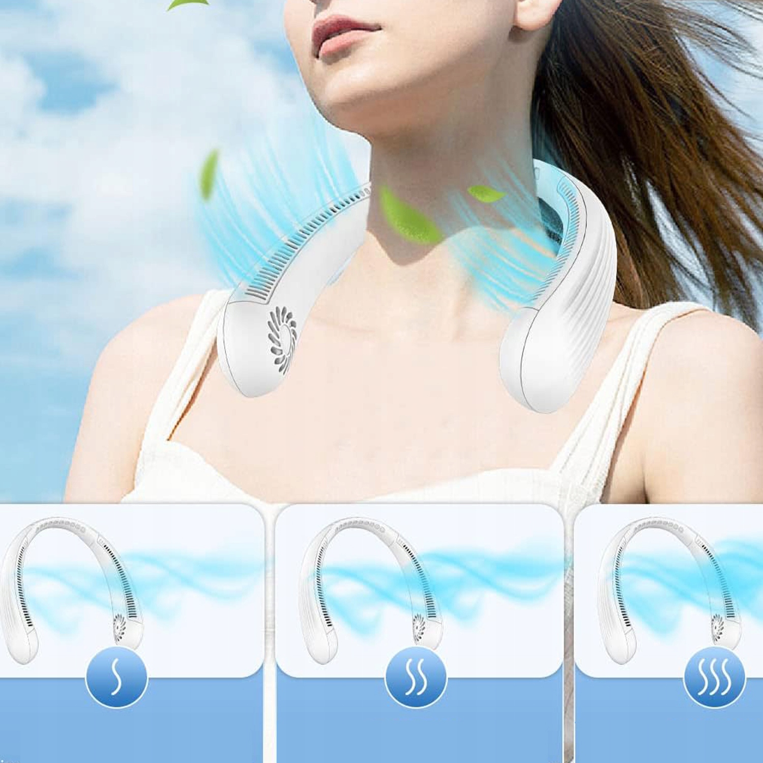 WIESZAK NA SZYJĘ Z ŁADOWANIEM USB I TRZEMA PRĘDKOŚCIAMI 3000MAH Marka Bedee