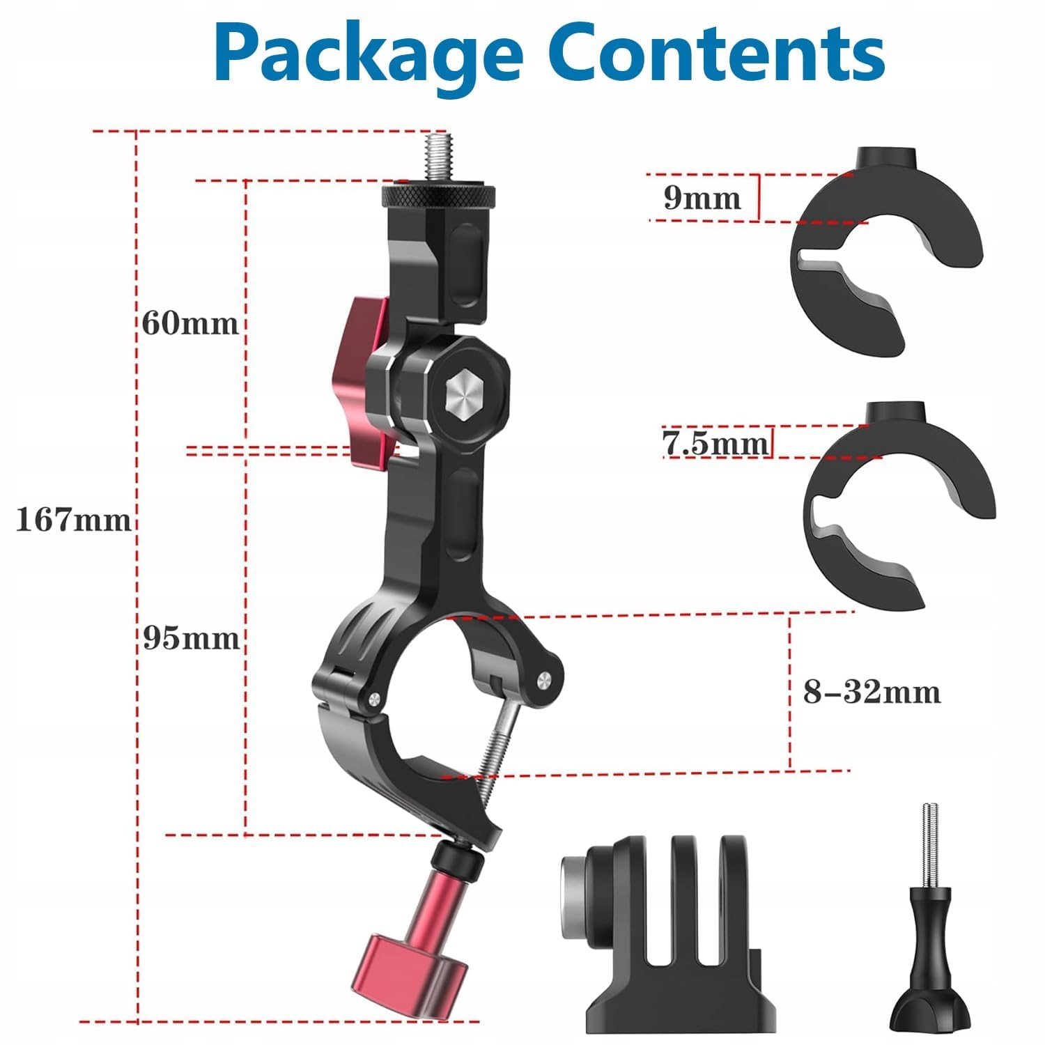 UNSTINCER Uchwyt Kamery 7-35mm Regulowany 270° Do GoPro Insta360 — miniatura 7