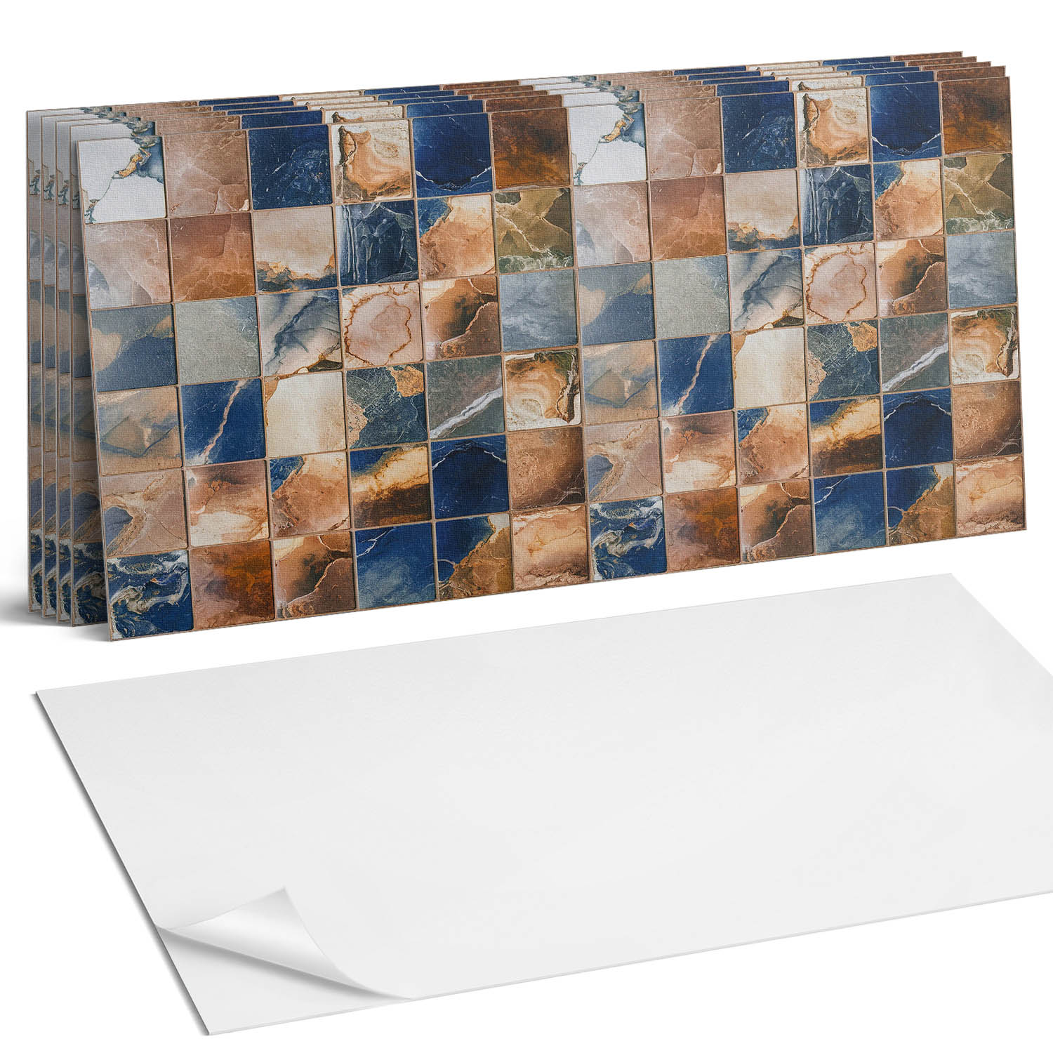 Sada dlaždíc Vinyl Pvc Kamenné vzory v mozaikovom štýle 6 x 60 x 30 cm