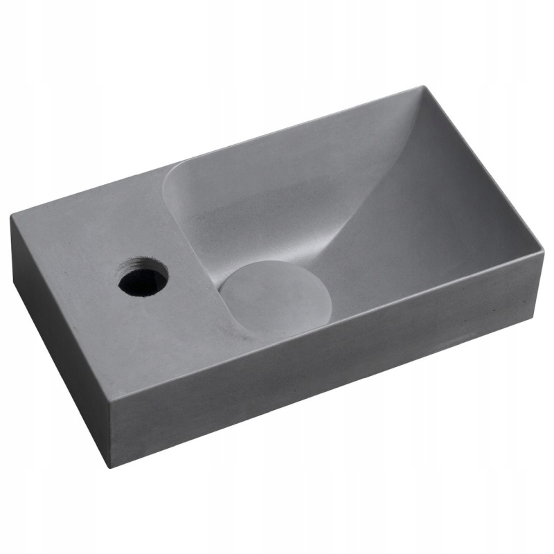 Sapho Piccolino umývadlo betónové 308x17 cm batéria na ľavej strane šedá