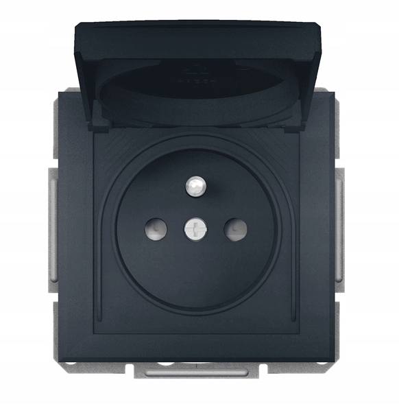 

Asfora Gniazdo 2P+PE IP44 Schneider antracyt