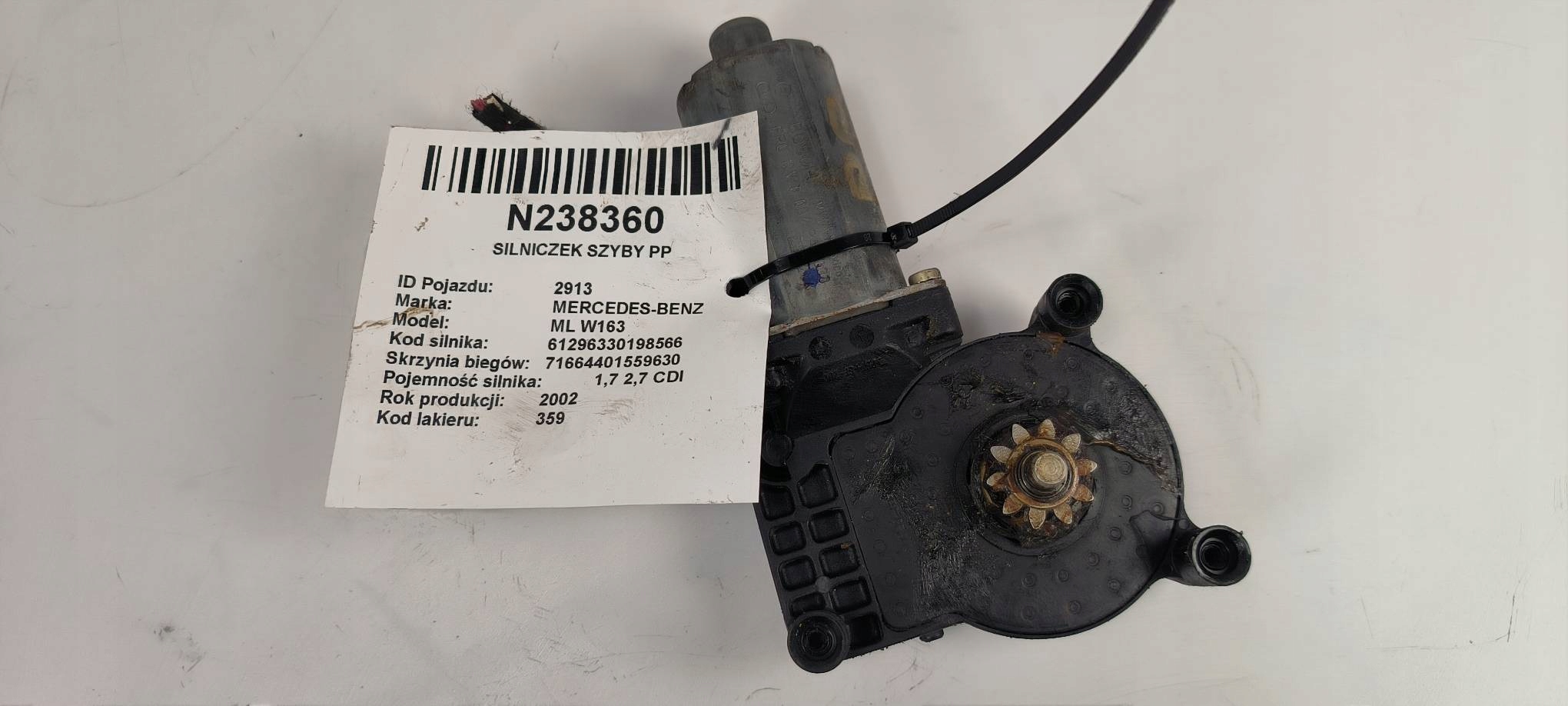 mini motor windows right front 990408-100 MERCEDES-BENZ ML W163