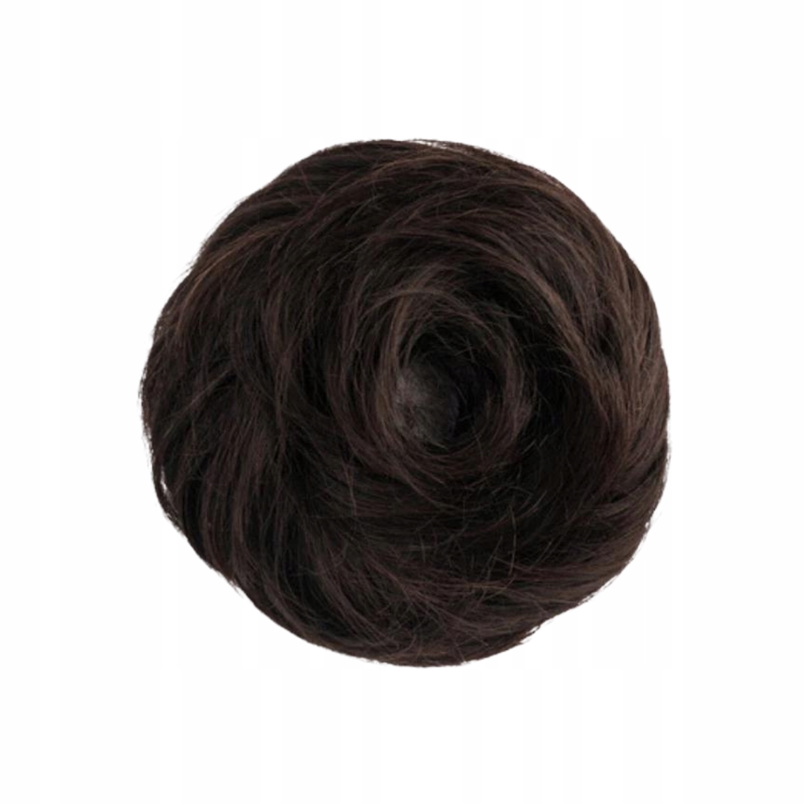 Włosy naturalne na gumce kok wypełniacz dopinka messy bun #1B ciemny brąz