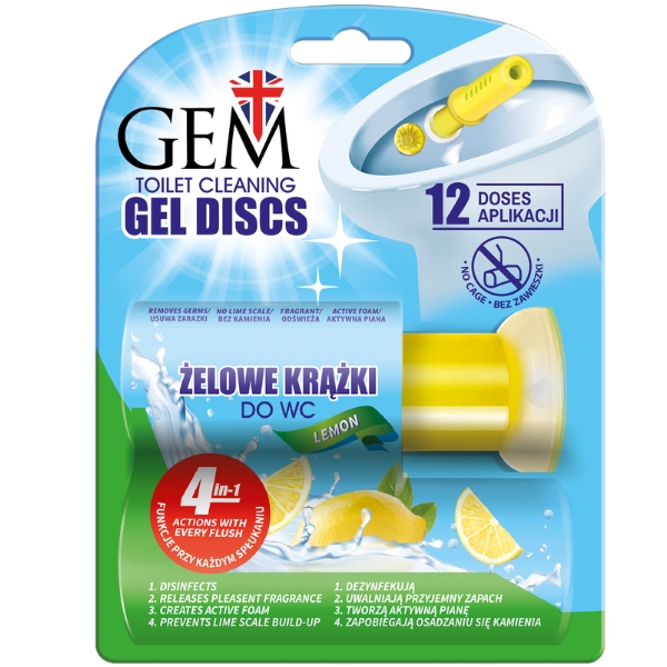 

Gem Krążki żelowe do toalety 75 ml Lemon XXL