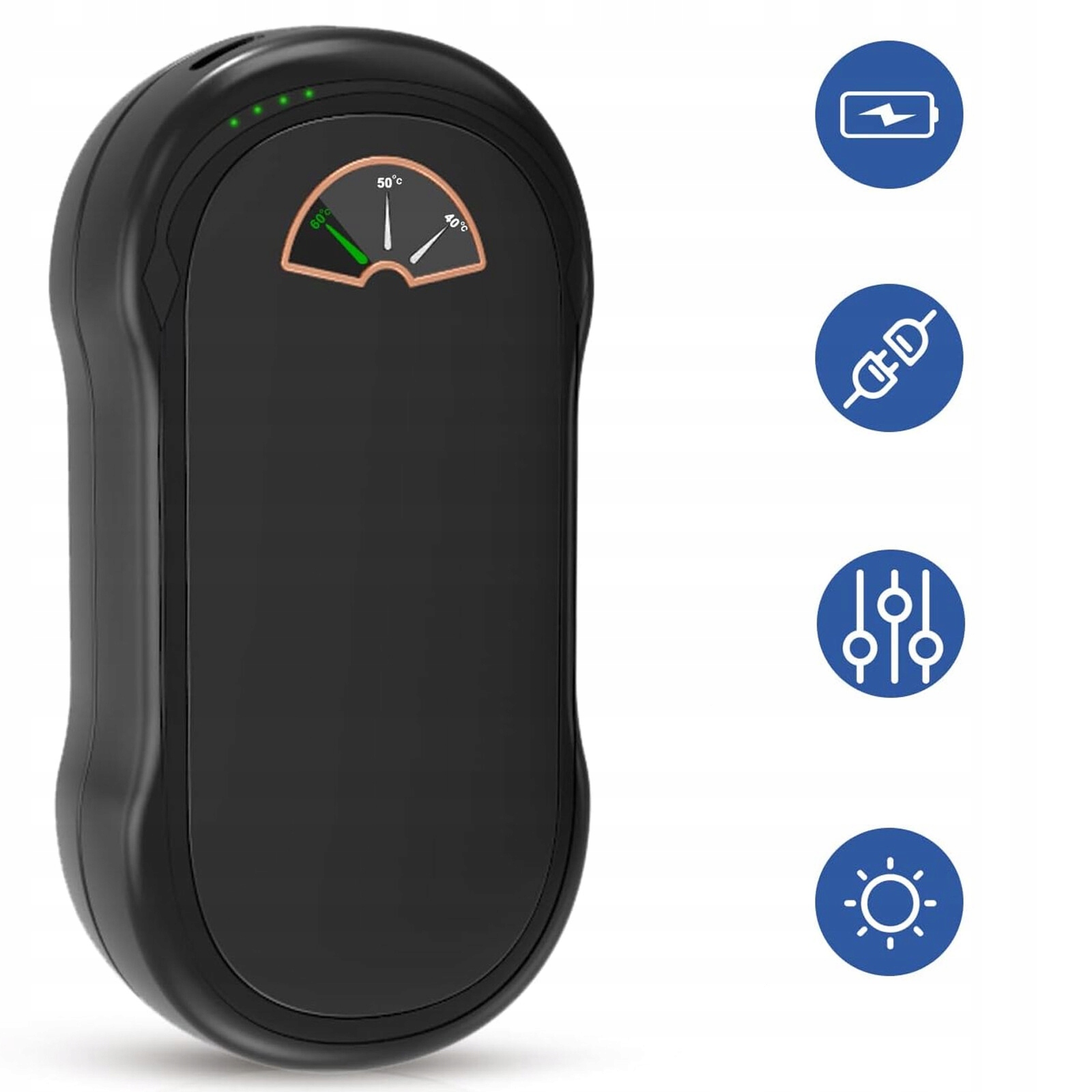 2 ks Elektrický ohřívač rukou 10000 mAh – teplo na zimu Usb Powerbanka