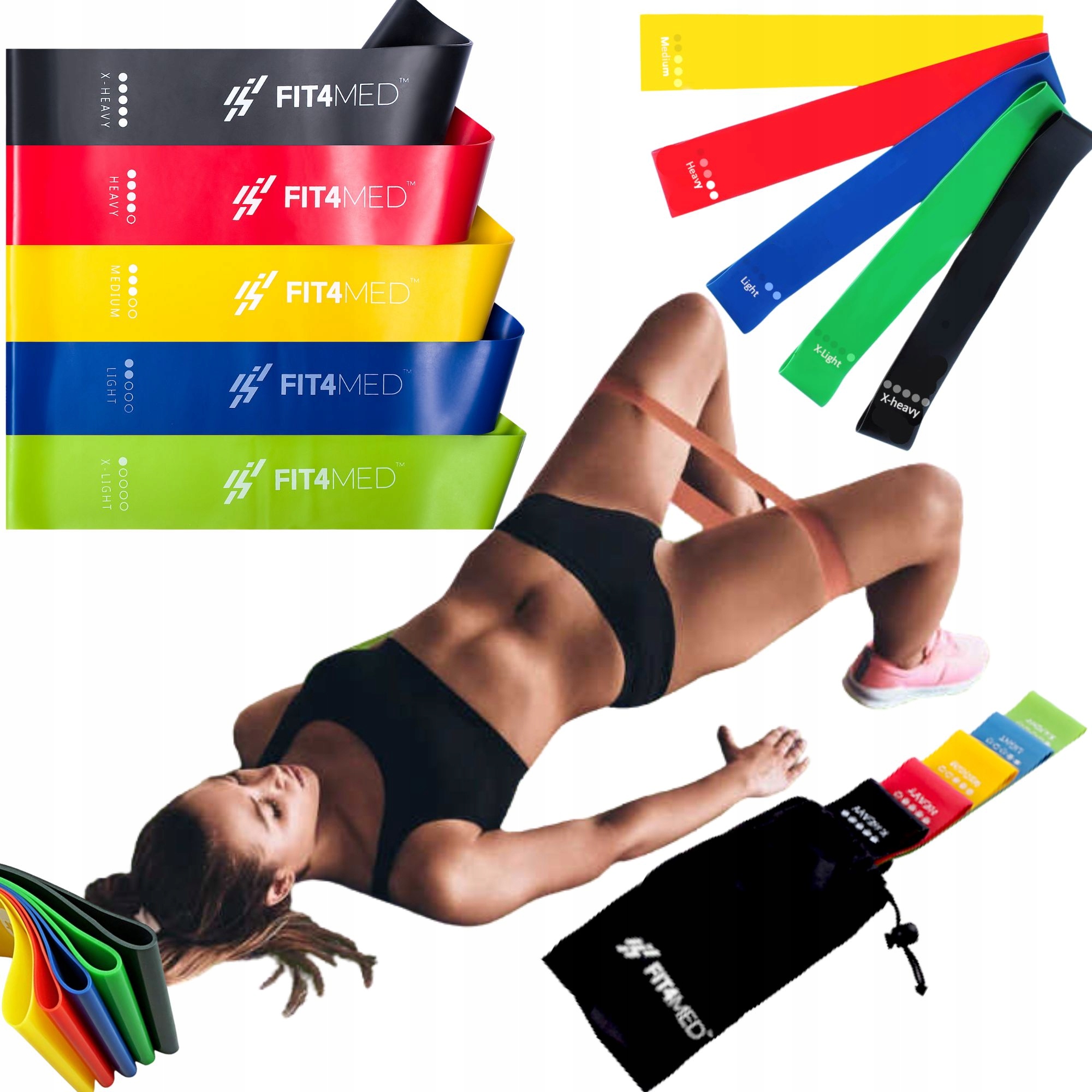 

5 Gum Miniband Taśma Oporowa Rozciągajaca Fitness