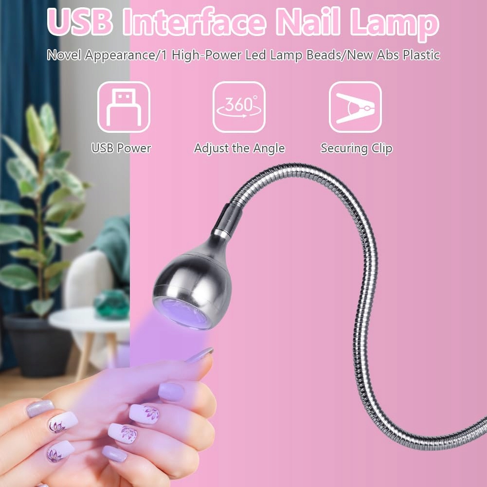 LOPHE Lampa UV Do Gelnokci Elastyczna Mini Lampa LED Z Klipsem — miniatura 5
