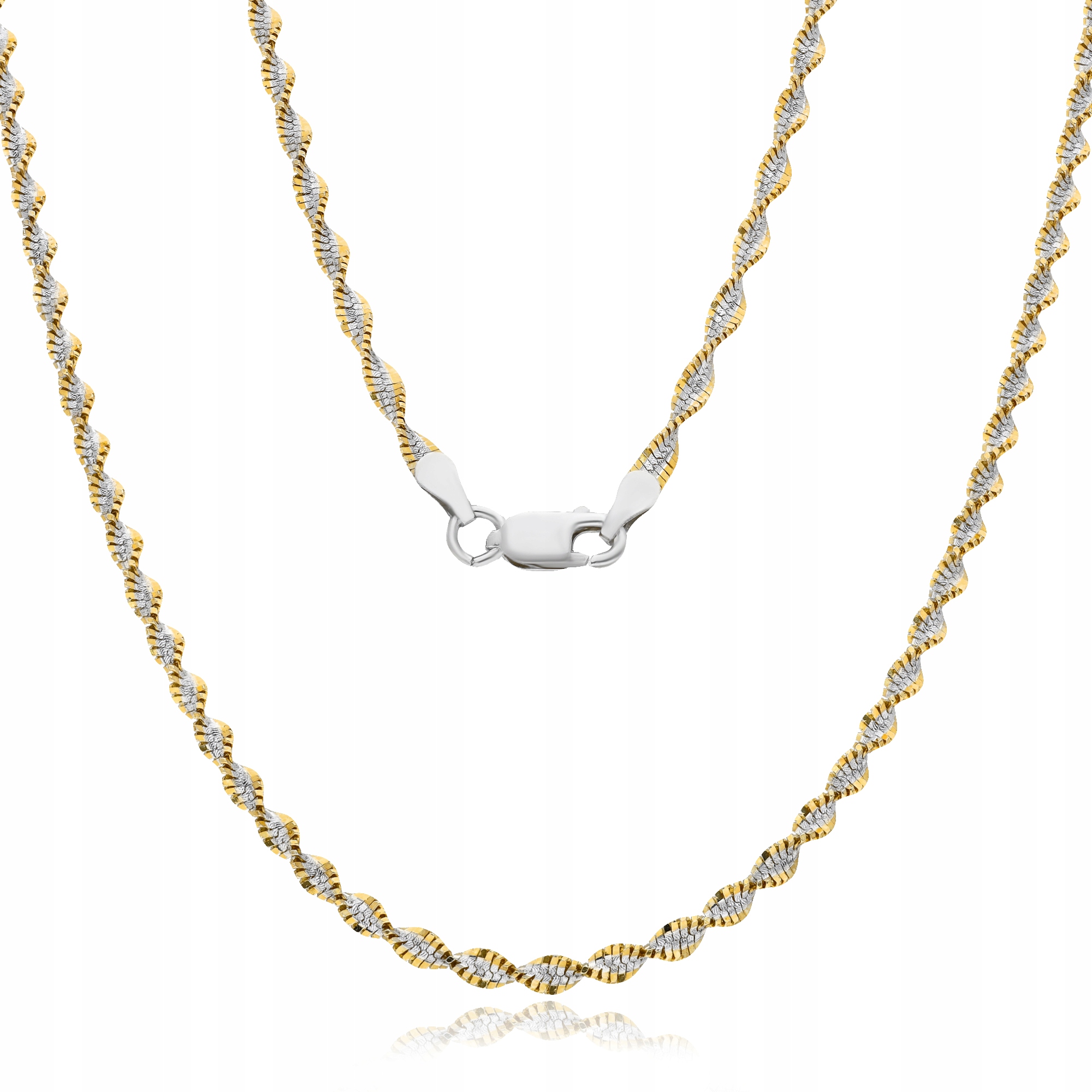 Pozlacený Náhrdelník Řetízek Magic Kroucený 45 cm