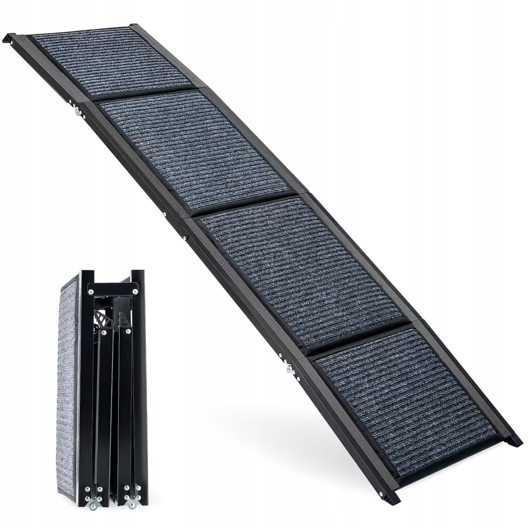 Rampa pro psa 160 cm, skládací, pro velké psy do 90 kg, protiskluzová