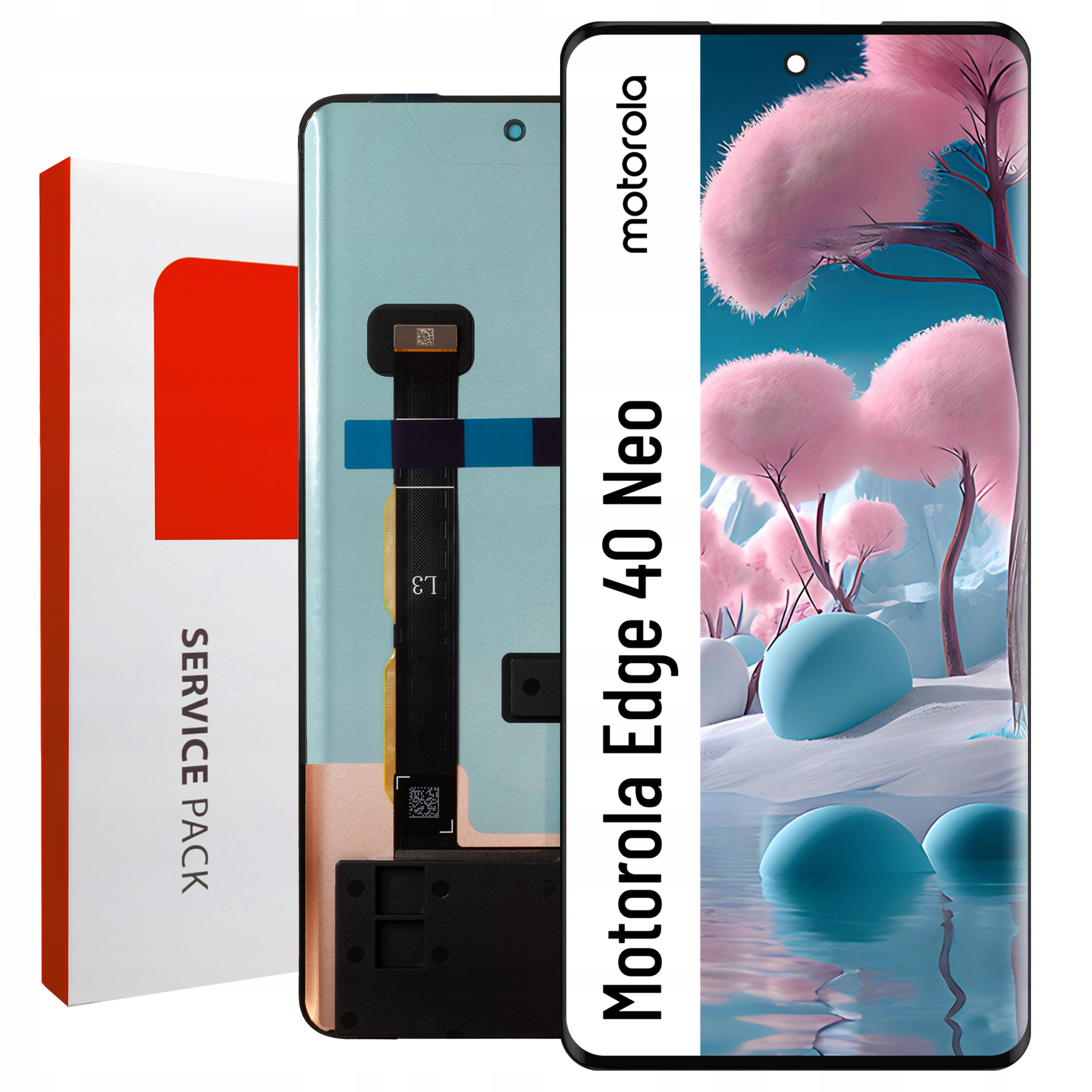 XT2307-1 LCD pre Edge 40 Neo Service Pack Matrica Originál Zila