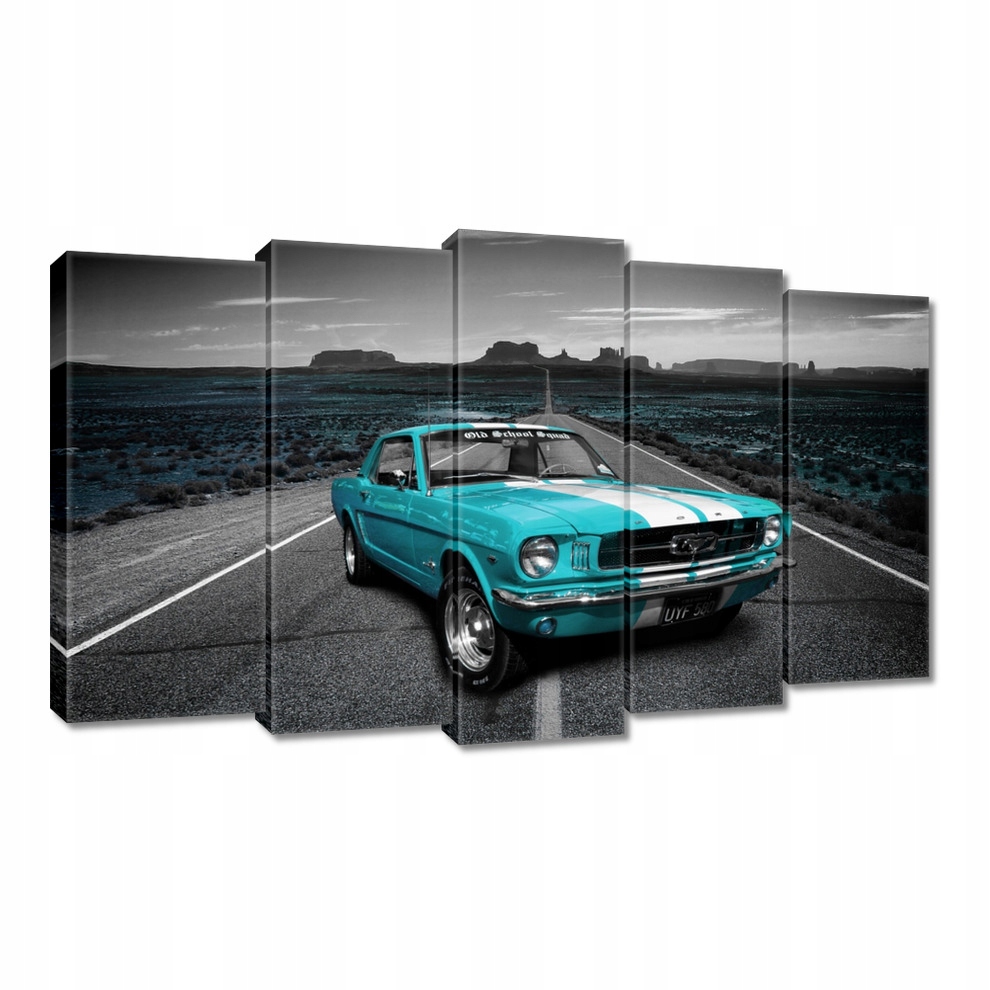 

Obrazy 100x60 Mustang na autostradzie