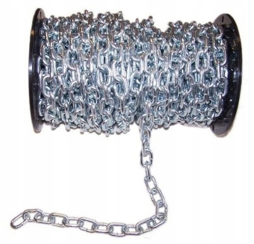 

Łańcuch Metalowy fi 4 mm łańcuszek 1m Mocny ocynk
