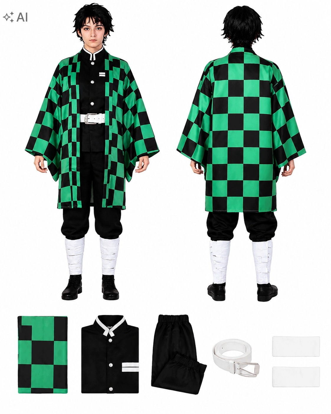 Kostým na Halloween Karnevalový Anime Nezuko Mitsuri Kostým Převlek vel. S