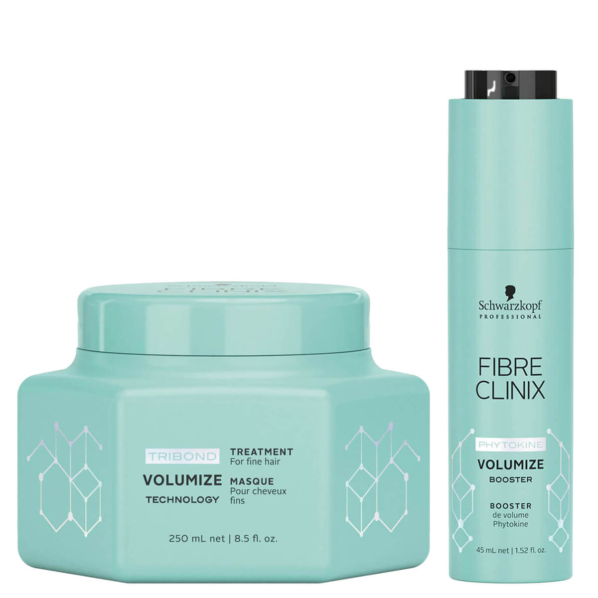 Schwarzkopf Fibre Clinix Volumize zestaw objętość maska 250 booster 45