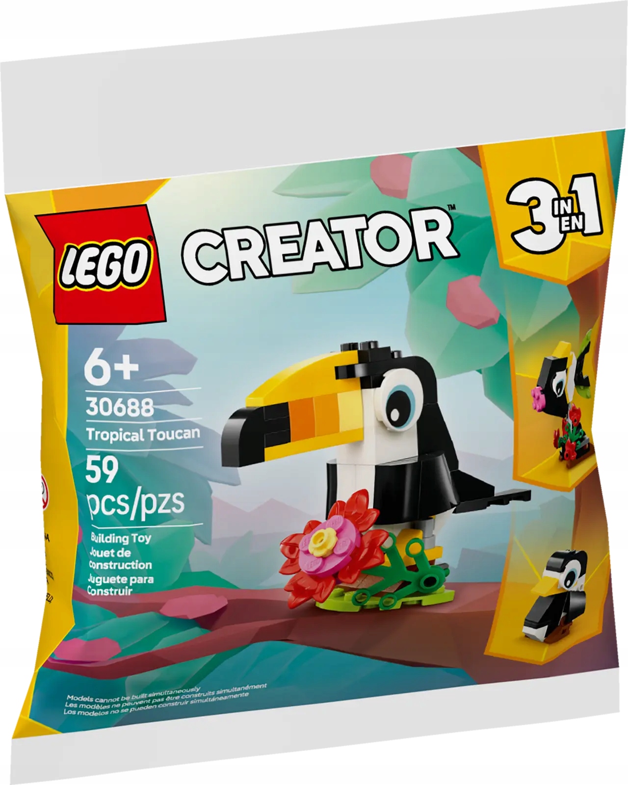 Lego Creator 30688 Tropicalny Tukan 3W1 Ptak Ryba Pingwin Saszetka