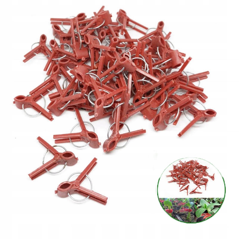 KLIPSY DO SZCZEPIENIA ROŚLIN PLASTIKOWE OKRĄGŁY OTWÓR OGRODOWYCH 100SZT wW