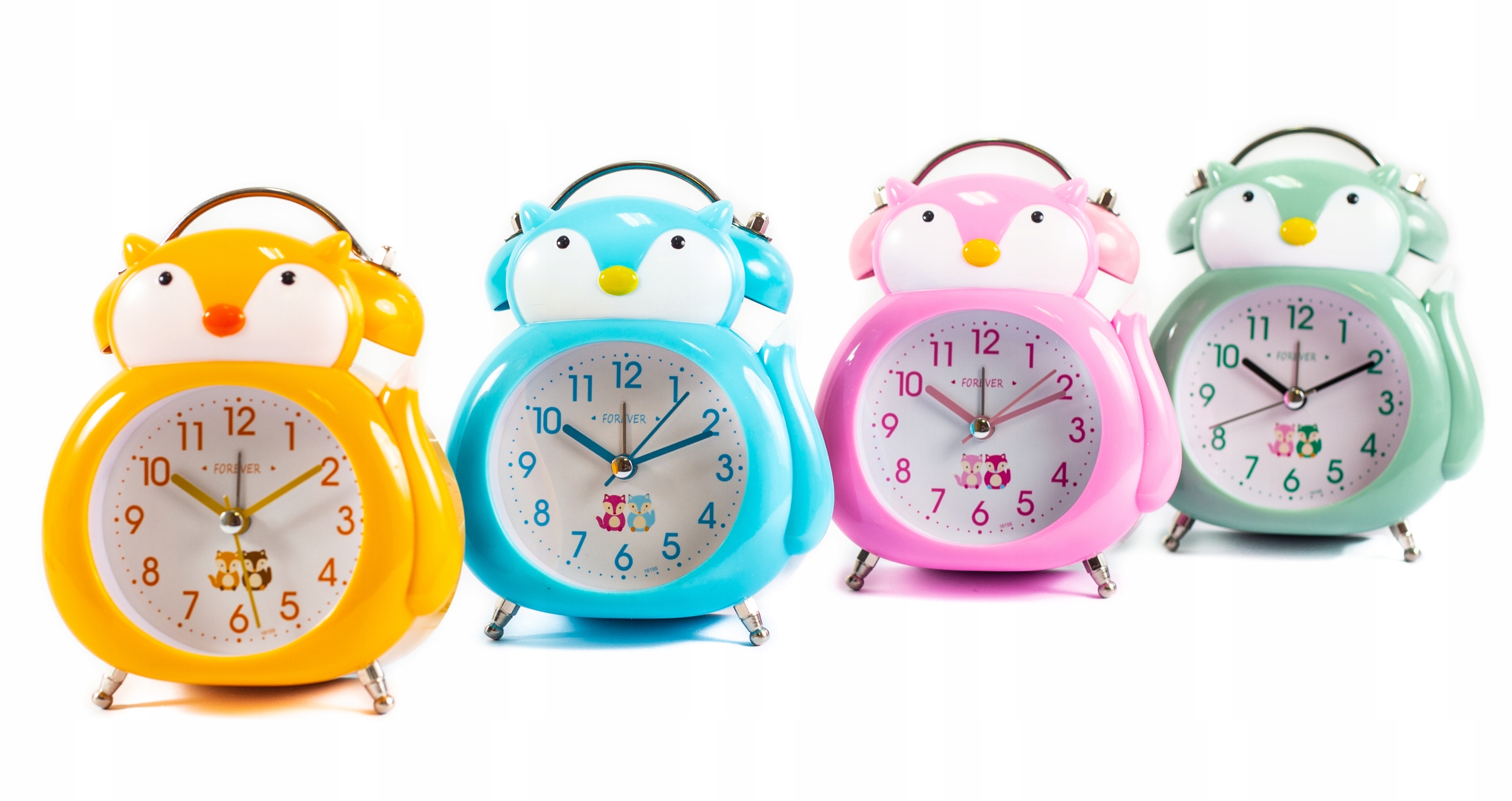 BUDZIK DLA DZIECKA zegar WIEWIÓRKA RÓŻNE KOLORY Marka Midex